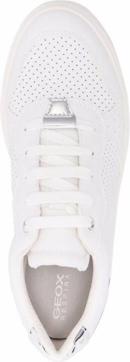 Geox Nhenbus leren sneakers Wit