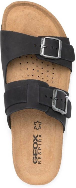 Geox Sandalen met gespsluiting Zwart