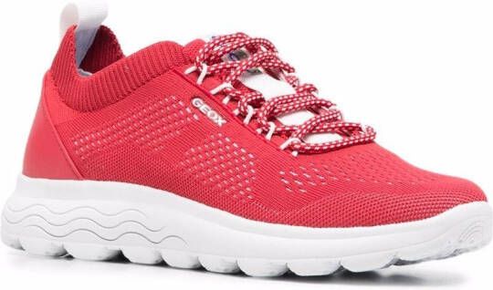 Geox Spherica gebreide sneakers Rood