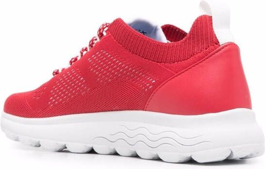 Geox Spherica gebreide sneakers Rood