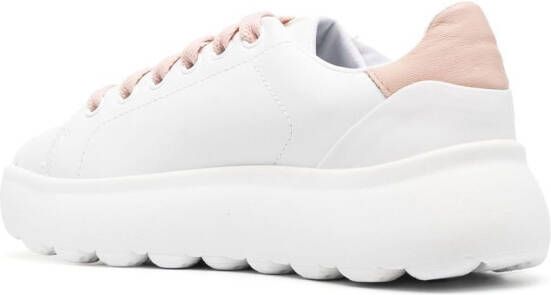 Geox Spherica leren sneakers Wit