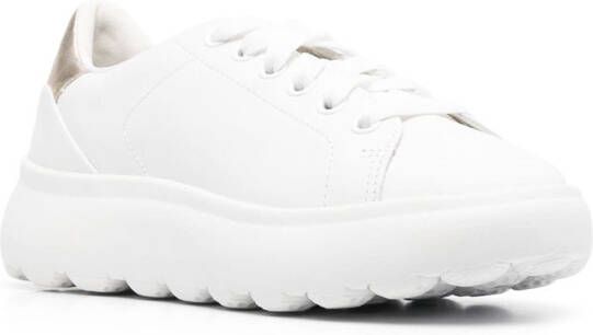 Geox Spherica leren sneakers Wit