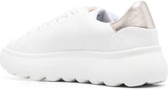Geox Spherica leren sneakers Wit