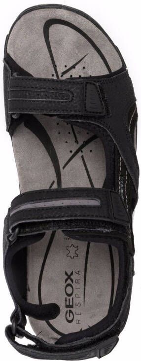 Geox Strada sandalen met dubbele bandjes Zwart