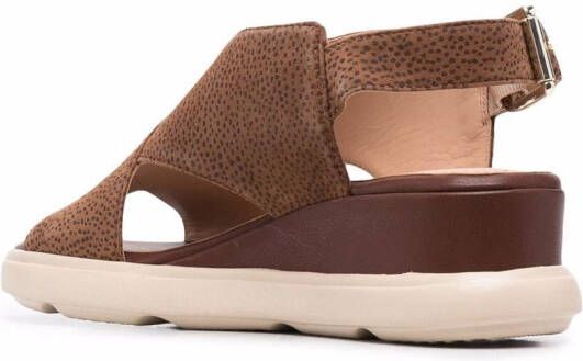 Geox Sukui sandalen met open neus Bruin