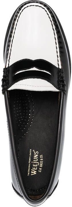 G.H. Bass & Co. Loafers met colourblocking Zwart