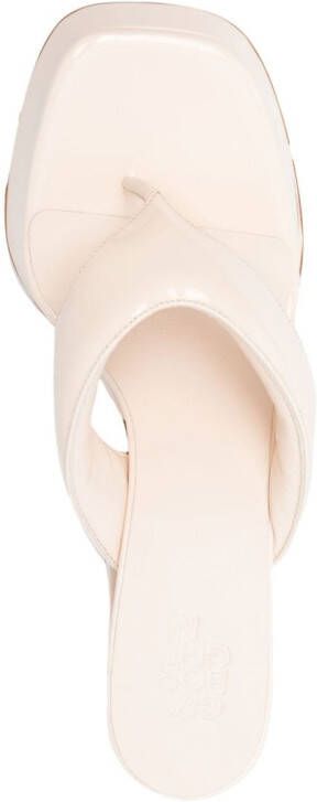 GIABORGHINI Sandalen met plateauzool Beige