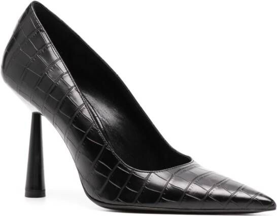 GIABORGHINI Balantine 70mm leather pumps Zwart