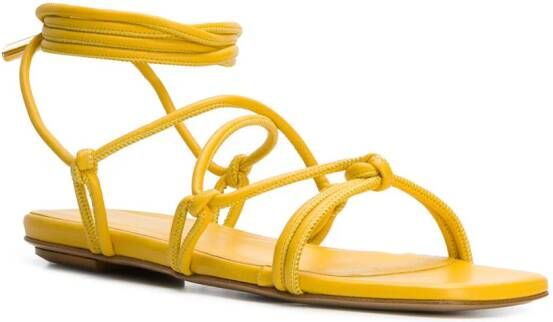 GIABORGHINI Bella leren sandalen Geel