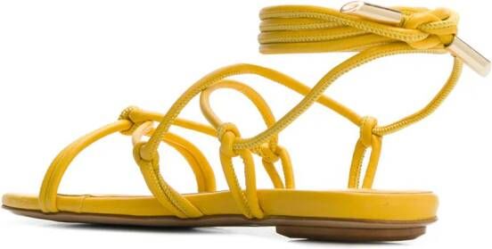 GIABORGHINI Bella leren sandalen Geel
