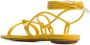 GIABORGHINI Bella leren sandalen Geel - Thumbnail 3
