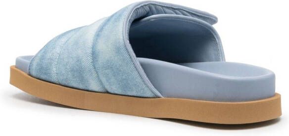 GIABORGHINI Slippers met camouflageprint Blauw