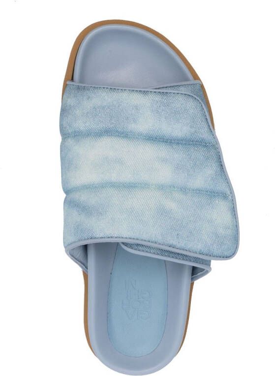 GIABORGHINI Slippers met camouflageprint Blauw