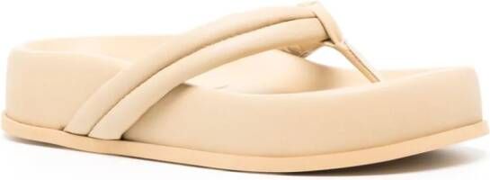 GIABORGHINI Frederique 40 mm leren sandalen Beige