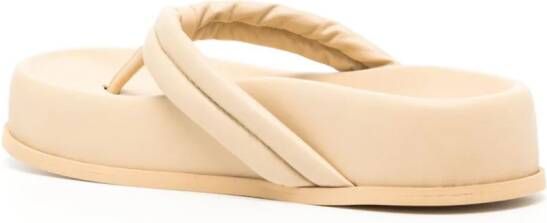 GIABORGHINI Frederique 40 mm leren sandalen Beige
