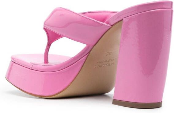 GIABORGHINI Sandalen met vierkante neus Roze