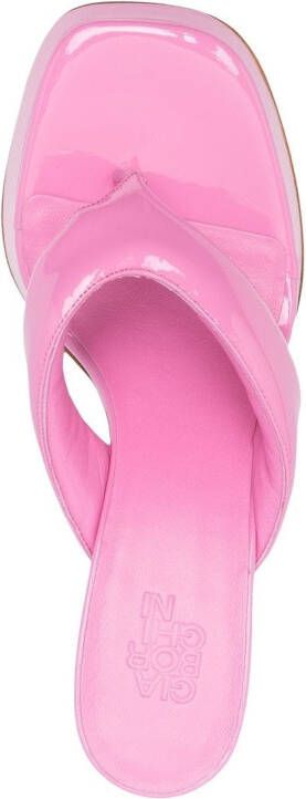 GIABORGHINI Sandalen met vierkante neus Roze