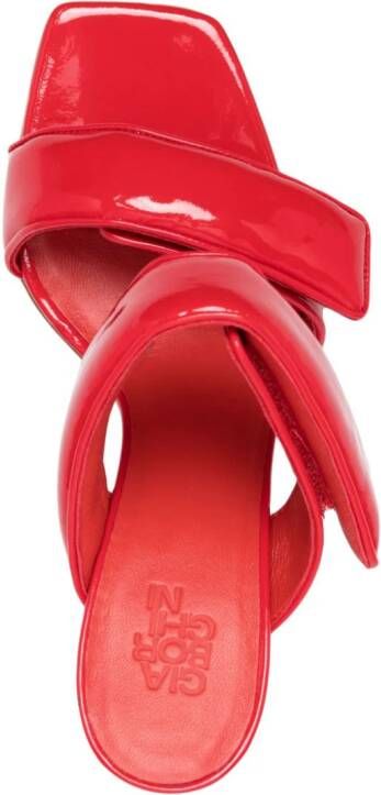 GIABORGHINI Perni sandalen met dubbele bandjes Rood