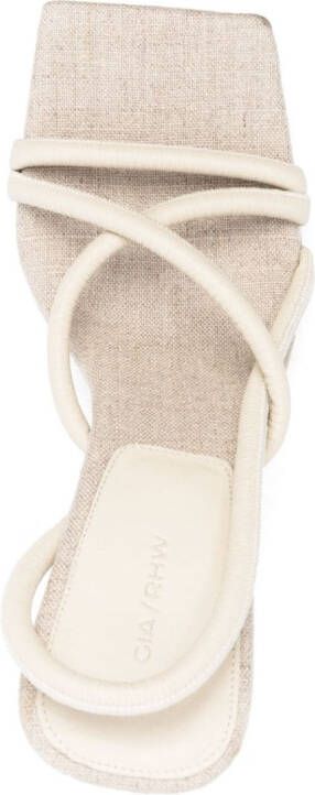 GIABORGHINI Rosie sandalen met plateauzool Beige