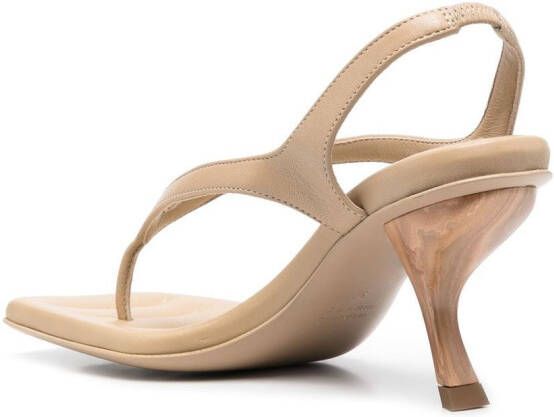 GIABORGHINI Rosie sandalen met vierkante neus Beige