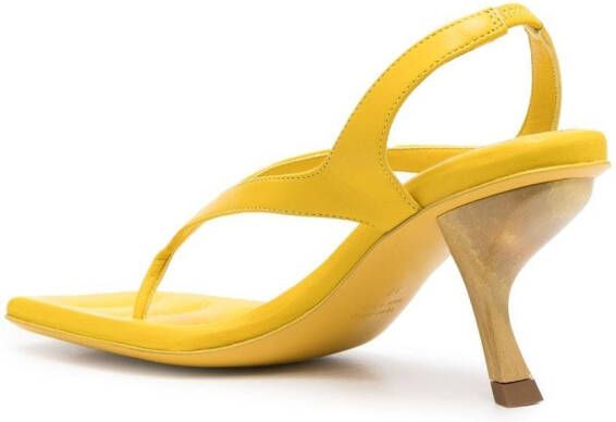 GIABORGHINI Rosie sandalen met vierkante neus Geel
