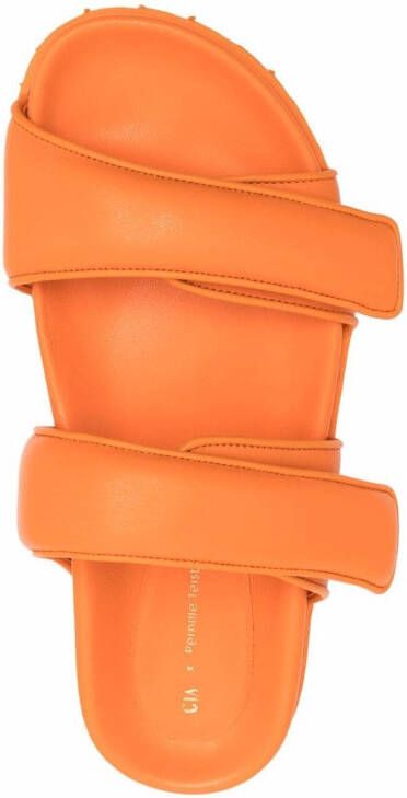 GIABORGHINI Sandalen met dubbel bandje Oranje