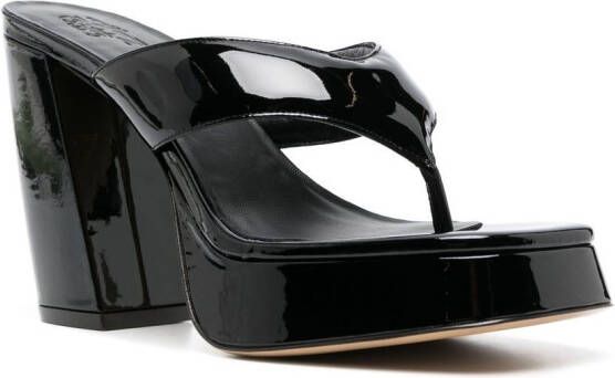 GIABORGHINI Sandalen met plateauzool Zwart