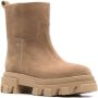GIABORGHINI Leren enkellaarzen Beige - Thumbnail 2