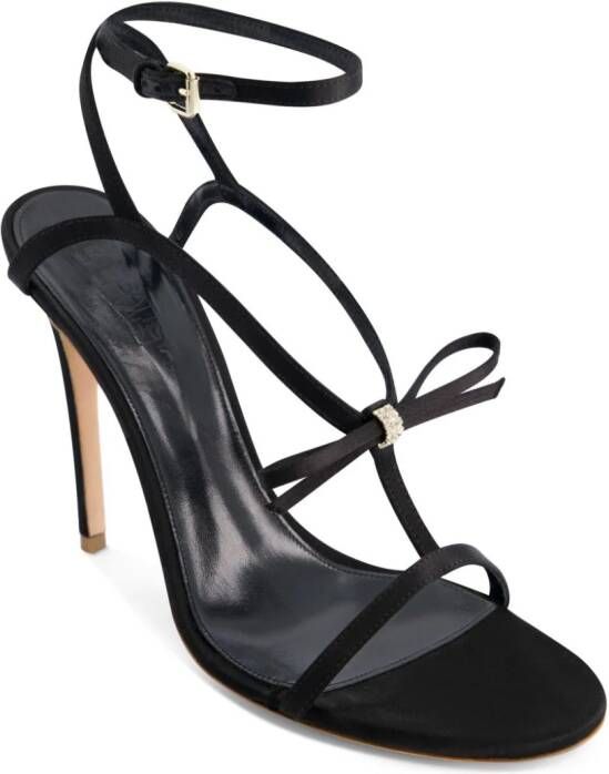 Giambattista Valli 90mm satijnen sandalen verfraaid met kristallen Zwart