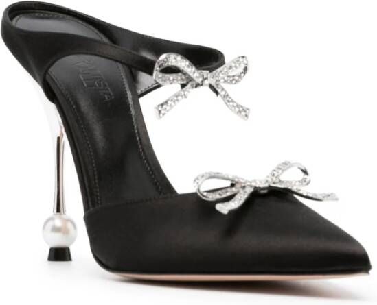 Giambattista Valli Diamond Ribbons satijnen pumps Zwart