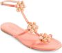 Giambattista Valli Leren sandalen Roze - Thumbnail 2