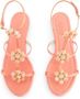 Giambattista Valli Leren sandalen Roze - Thumbnail 3