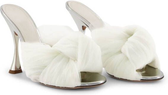 Giambattista Valli Maxi Bow muiltjes Wit