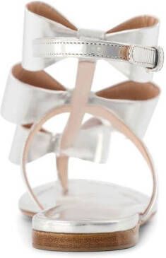 Giambattista Valli Pop-Bow sandalen Zilver