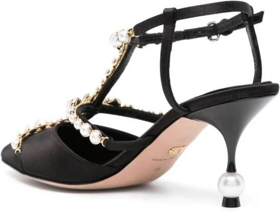 Giambattista Valli Pumps met parel detail Zwart