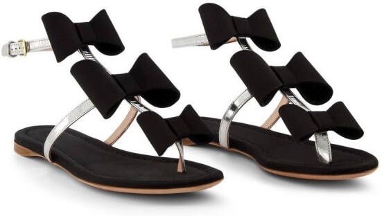 Giambattista Valli Sandalen met strikdetail Zwart