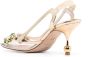 Giambattista Valli Slingback pumps met kristallen Goud - Thumbnail 3