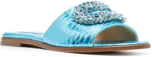 Giannico Daphne sandalen met open neus Blauw