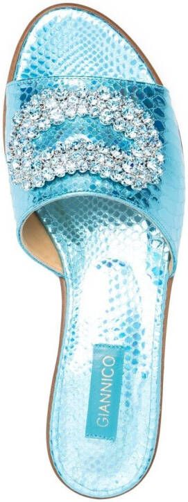 Giannico Daphne sandalen met open neus Blauw