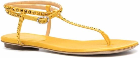 Giannico Sandalen met open neus Geel
