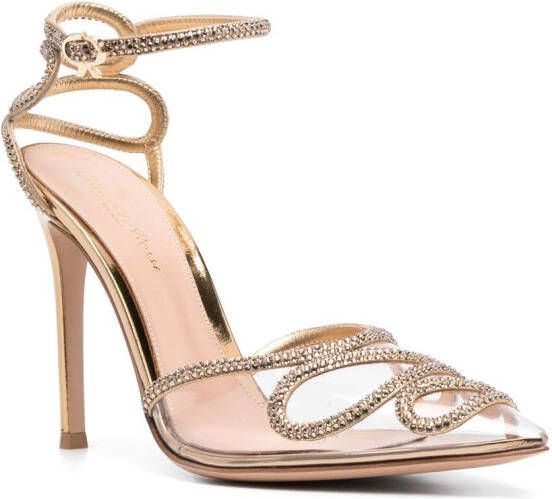 Gianvito Rossi Pumps verfraaid met kristallen Beige