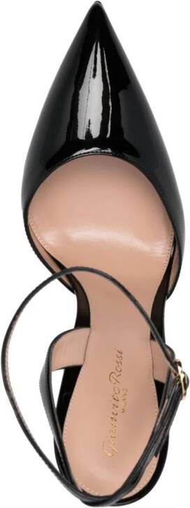 Gianvito Rossi 130mm patent pointed sandals Zwart