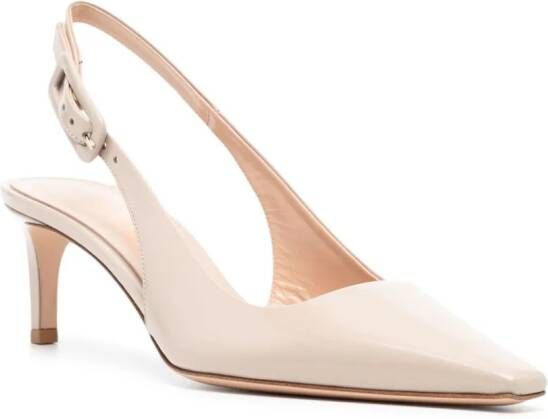 Gianvito Rossi 55mm leren slingback pumps Beige