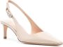 Gianvito Rossi 55mm leren slingback pumps Beige - Thumbnail 2