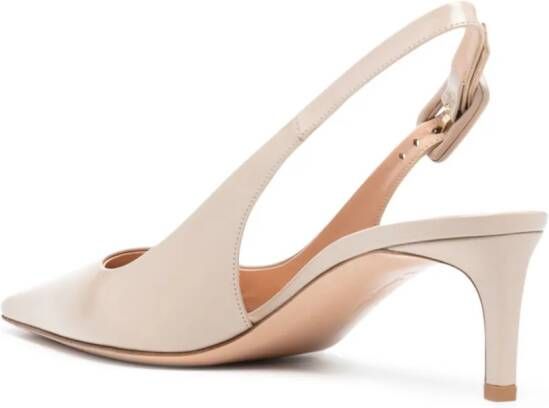Gianvito Rossi 55mm leren slingback pumps Beige