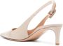 Gianvito Rossi 55mm leren slingback pumps Beige - Thumbnail 3