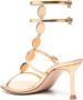 Gianvito Rossi 70mm Shanti leren sandalen Goud - Thumbnail 3