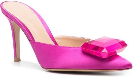 Gianvito Rossi Satijnen pumps Roze