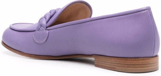 Gianvito Rossi Belem gevlochten loafers Paars