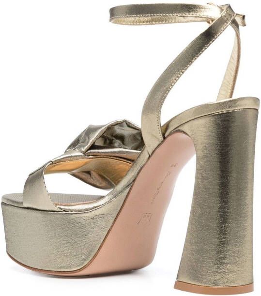 Gianvito Rossi Sandalen met strikdetail Goud